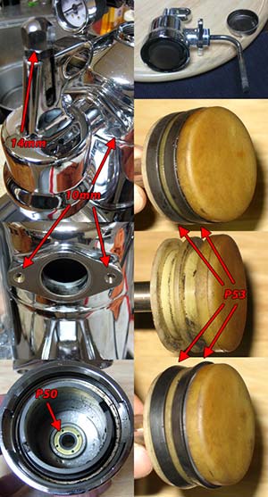 パヴォーニのマシンを分解